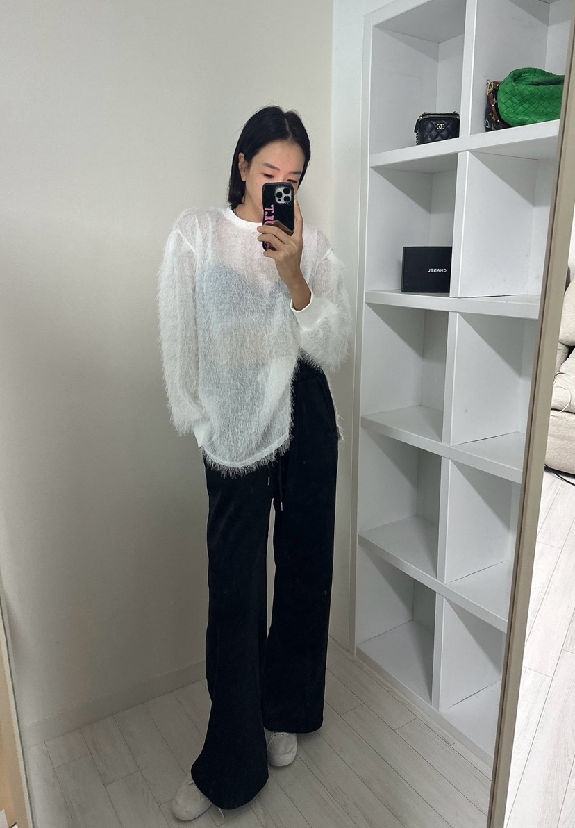 SOUIT韓國代購㊣女裝新款真品職業時尚推薦熱賣長袖T恤透明SOUIT by mabel-L長袖T恤