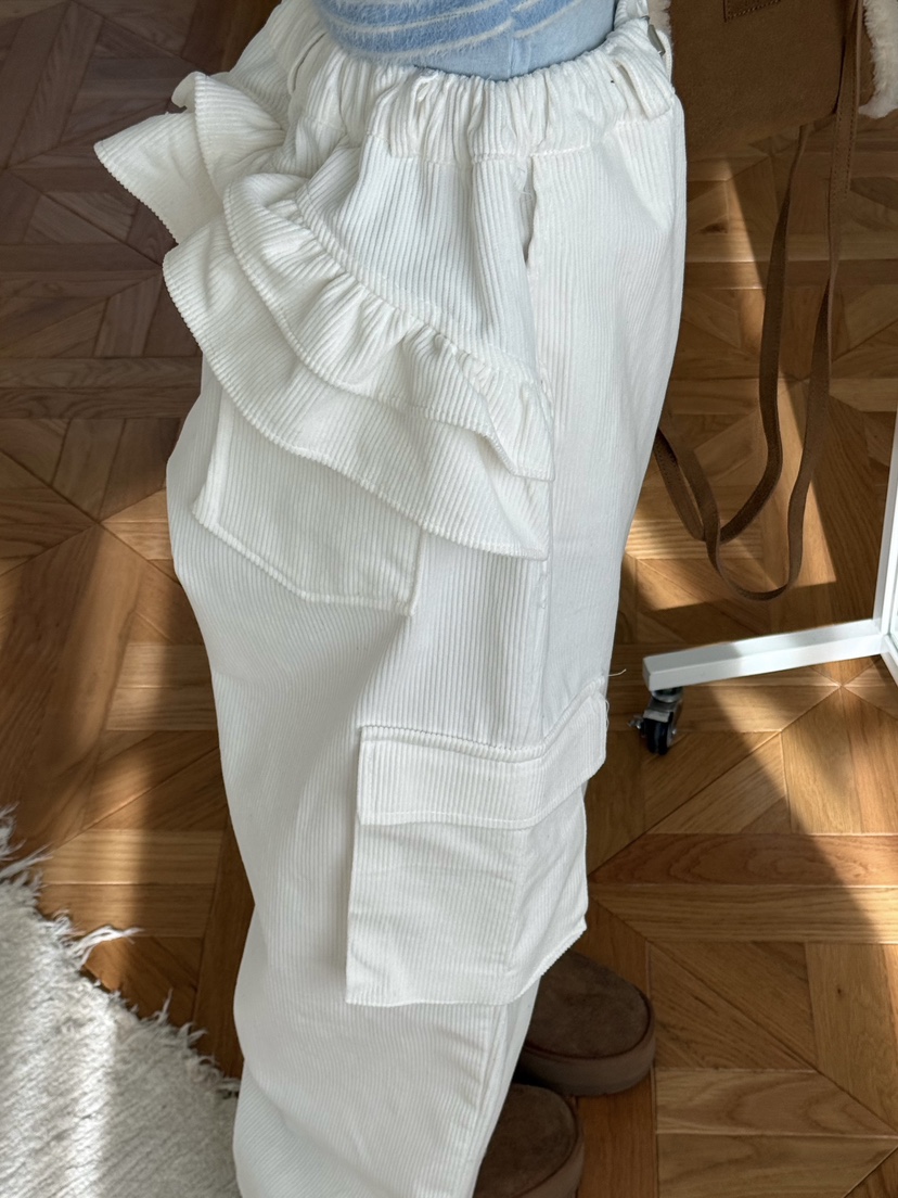 ZEROZERO東大門㊣代購女裝新款職業熱賣休閑褲工裝褲荷葉邊ZEROZERO休閑褲