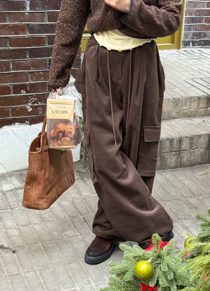 ZEROZERO東大門㊣代購女裝新款職業熱賣休閑褲工裝褲荷葉邊ZEROZERO休閑褲圖色1