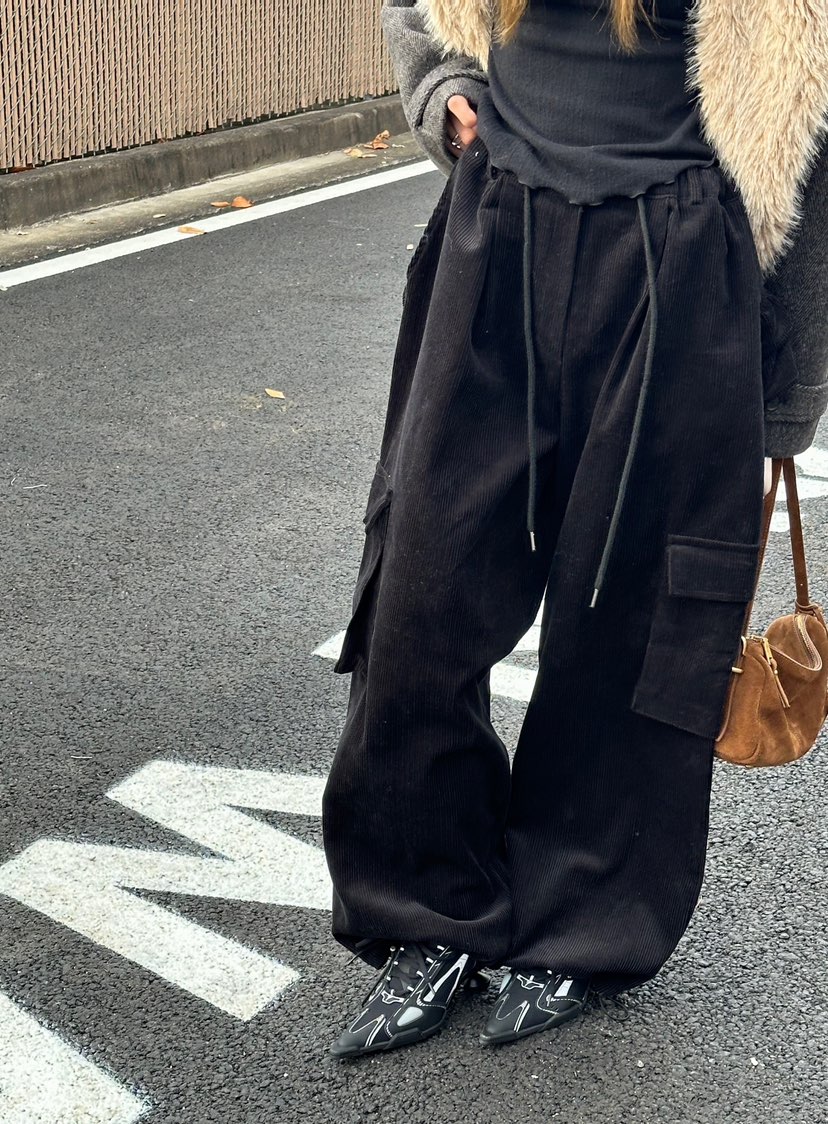 ZEROZERO東大門㊣代購女裝新款職業熱賣休閑褲工裝褲荷葉邊ZEROZERO休閑褲圖色3