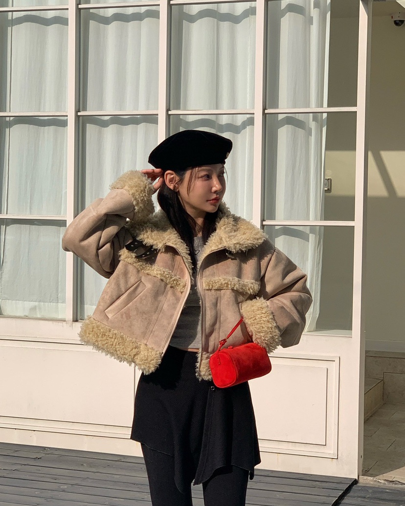 REVE CITE-L韓國代購㊣女士新款休閑真品時尚25秋冬裙褲羊毛REVE CITE裙褲