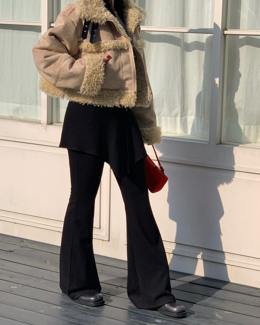 REVE CITE-L韓國代購㊣女士新款休閑真品時尚25秋冬裙褲羊毛REVE CITE裙褲