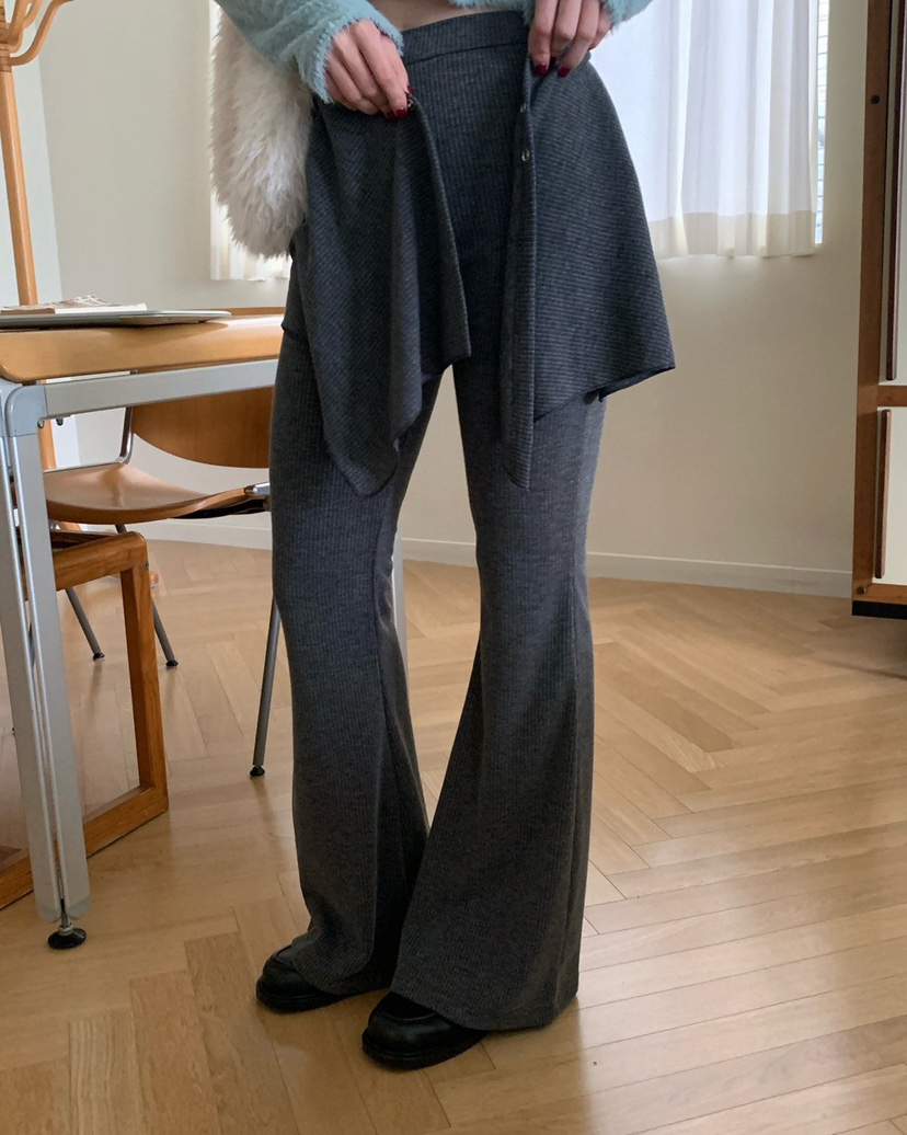 REVE CITE-L韓國代購㊣女士新款休閑真品時尚25秋冬裙褲羊毛REVE CITE裙褲