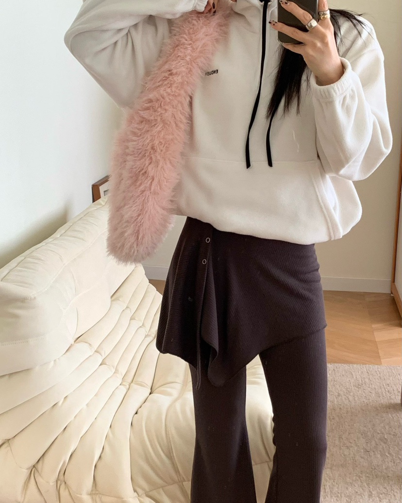 REVE CITE-L韓國代購㊣女士新款休閑真品時尚25秋冬裙褲羊毛REVE CITE裙褲