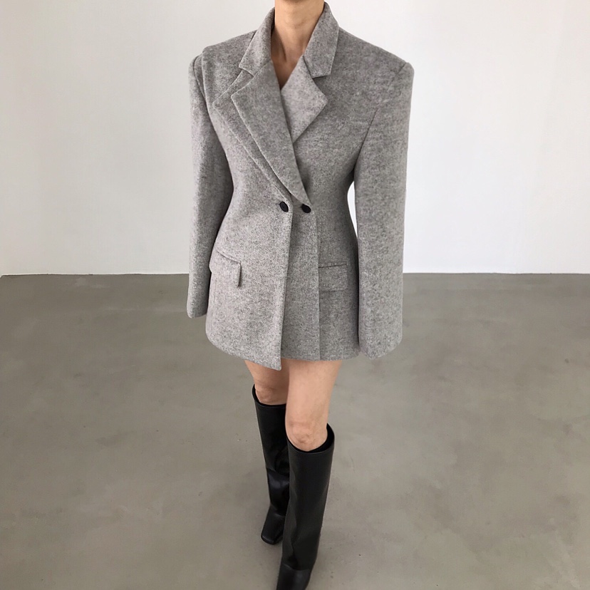 2TWO MOON東大門㊣代購女裝新款推薦職業真品休閑夾克羊毛2TWO MOON夾克