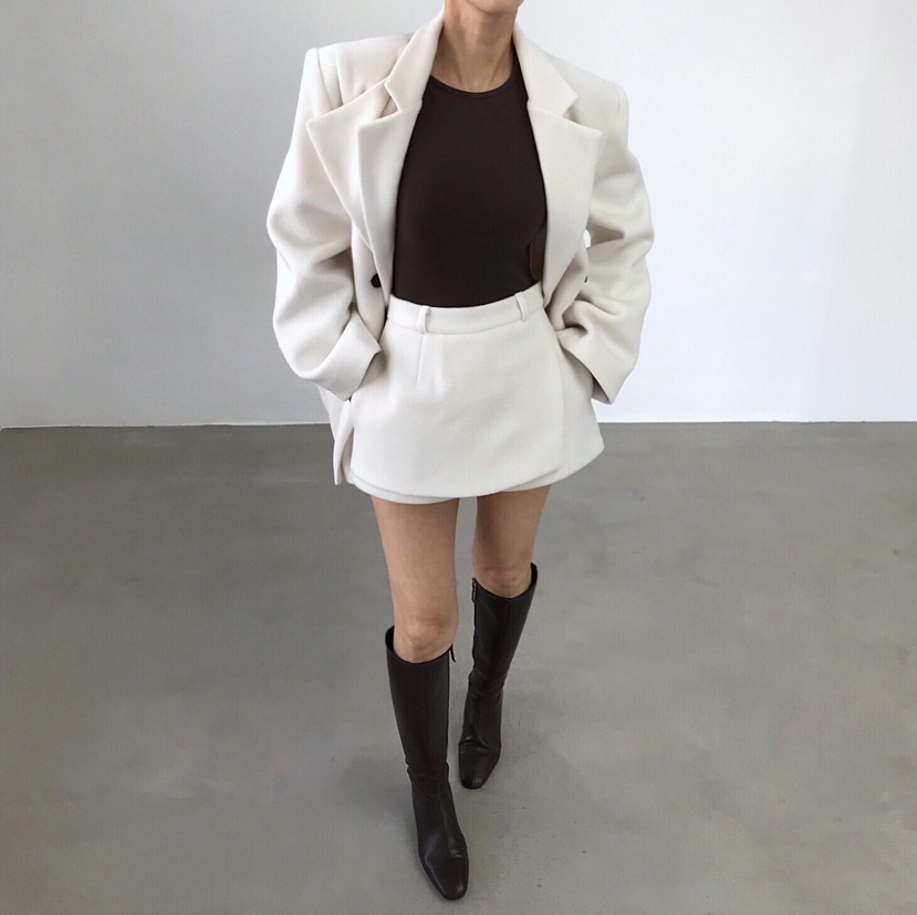 2TWO MOON東大門㊣代購女裝新款推薦職業真品休閑夾克羊毛2TWO MOON夾克