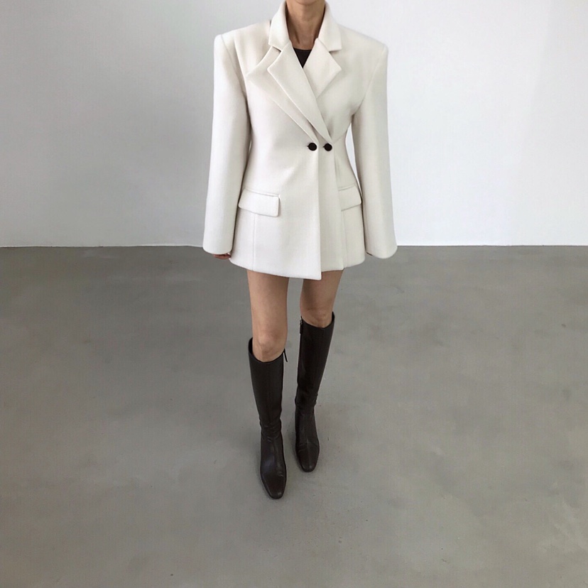 2TWO MOON東大門㊣代購女裝新款推薦職業真品休閑夾克羊毛2TWO MOON夾克