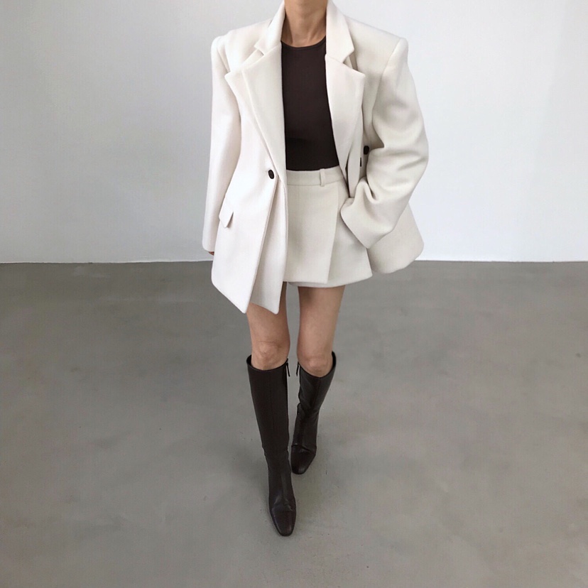 2TWO MOON東大門㊣代購女裝新款推薦職業真品休閑夾克羊毛2TWO MOON夾克