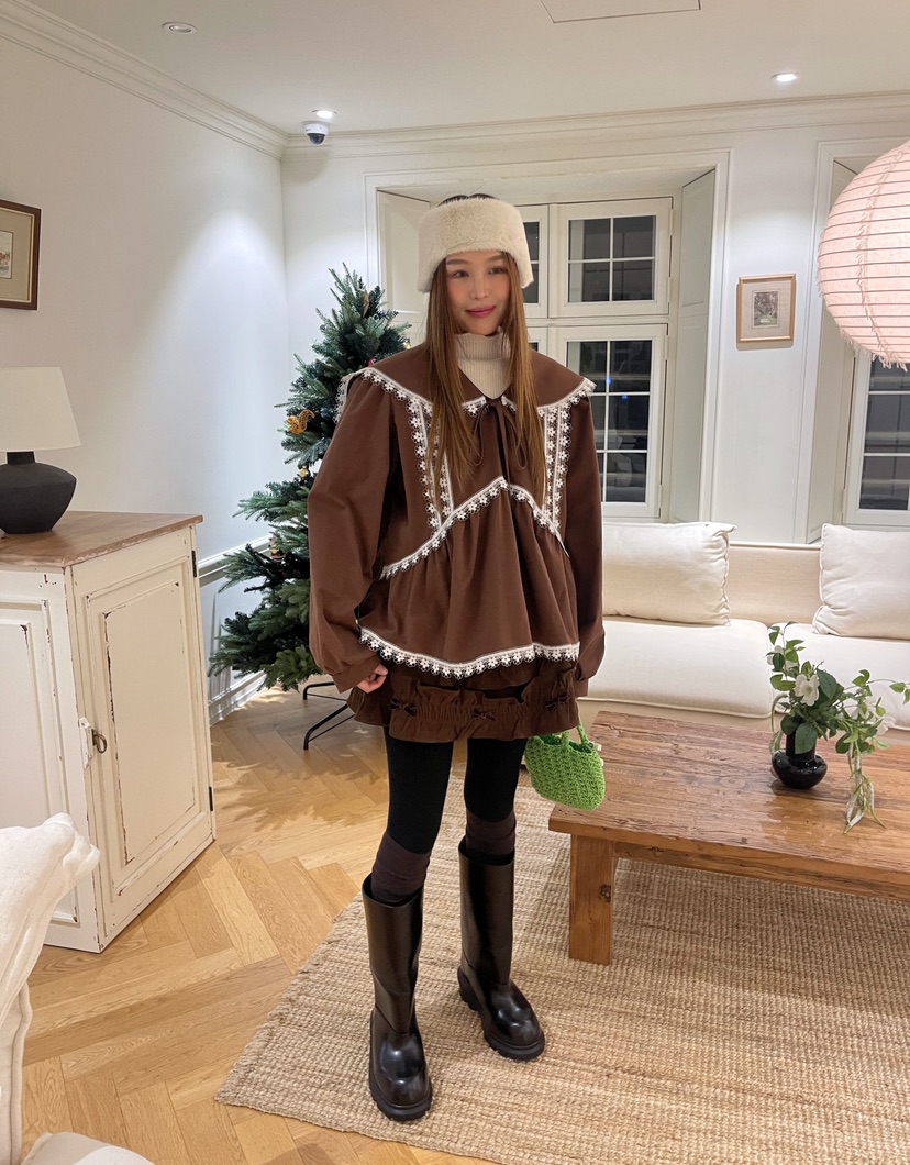 BOUTIQUE-L東大門㊣實拍女士新品休閑推薦襯衫蕾絲衫蕾絲花BOUTIQUE-L襯衫/蕾絲衫