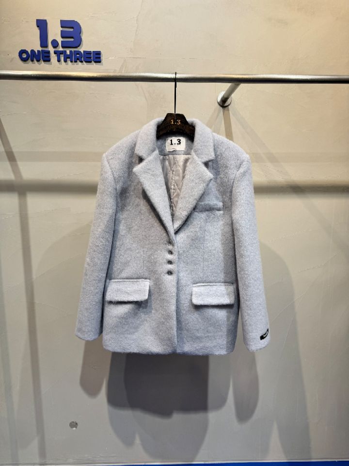 1.3東大門㊣實拍女裝新款推薦休閑25秋冬時尚職業夾克馬海毛1.3夾克圖色1