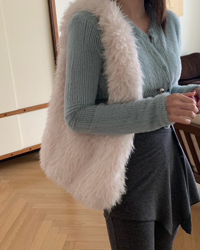 REVE CITE-L韓國直郵㊣女士新品熱賣25秋冬單肩斜跨包毛絨REVE CITE單肩/斜跨包