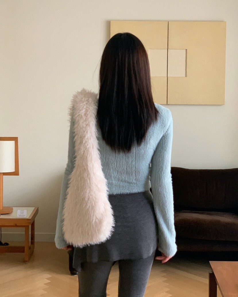 REVE CITE-L韓國直郵㊣女士新品熱賣25秋冬單肩斜跨包毛絨REVE CITE單肩/斜跨包