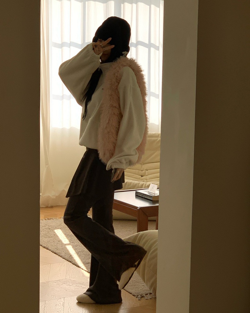 REVE CITE-L韓國直郵㊣女士新品熱賣25秋冬單肩斜跨包毛絨REVE CITE單肩/斜跨包