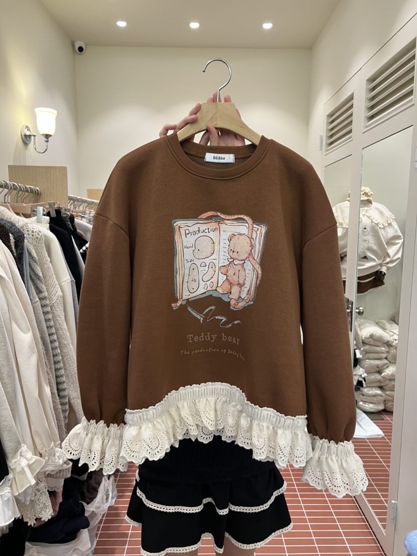 BE&amp;BE韓國代購㊣女士新款時尚25秋冬真品衛衣不含披肩BE&be衛衣圖色2