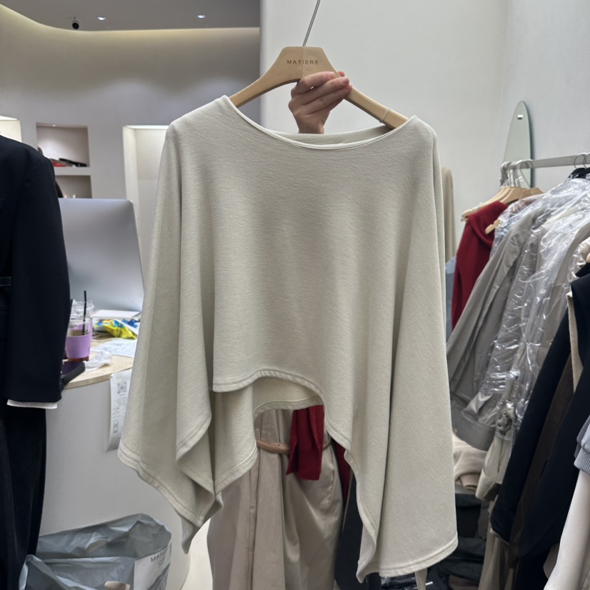 MATIERE韓國代購㊣女裝新款25秋冬人氣休閑熱賣時尚針織衫披肩MATIERE針織衫圖色1