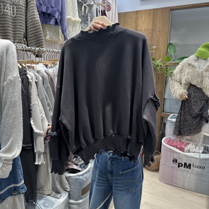 MARI CO韓國代購㊣女士新品25秋冬人氣職業推薦時尚休閑衛衣MARI CO衛衣