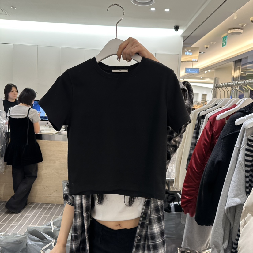 VIVE韓國直郵㊣女裝新品真品職業熱賣休閑25秋冬時尚推薦T恤VIVET恤圖色3