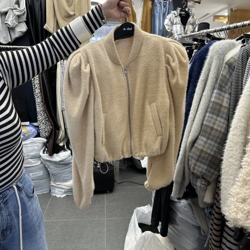 A-DEL韓國直郵㊣女士新款休閑推薦熱賣職業時尚人氣夾克拉鏈A-DEL夾克圖色1