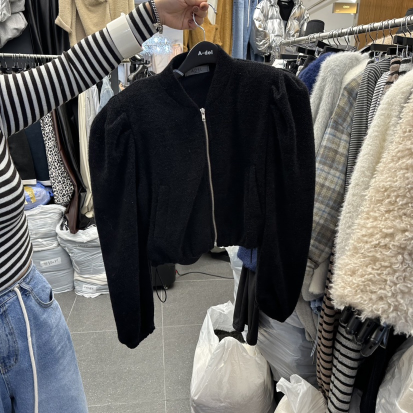 A-DEL韓國直郵㊣女士新款休閑推薦熱賣職業時尚人氣夾克拉鏈A-DEL夾克圖色3