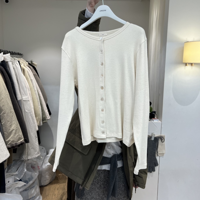 JINSIM韓國直郵㊣女士新品時尚人氣職業真品熱賣推薦長袖T恤JINSIM長袖T恤圖色1