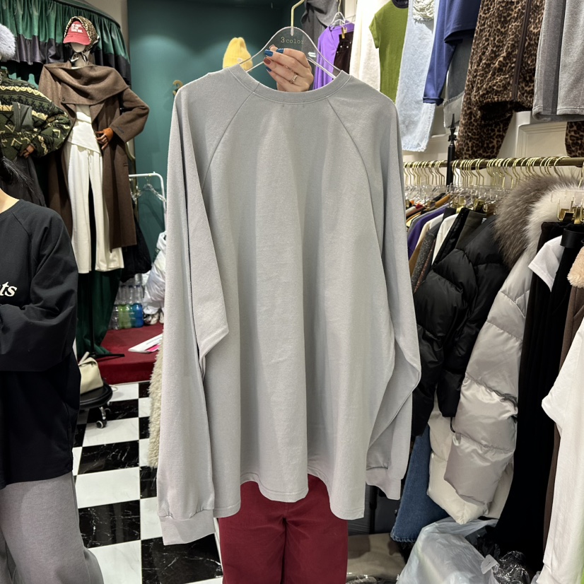 3COLOR東大門㊣實拍女裝新款職業長袖T恤Three color長袖T恤