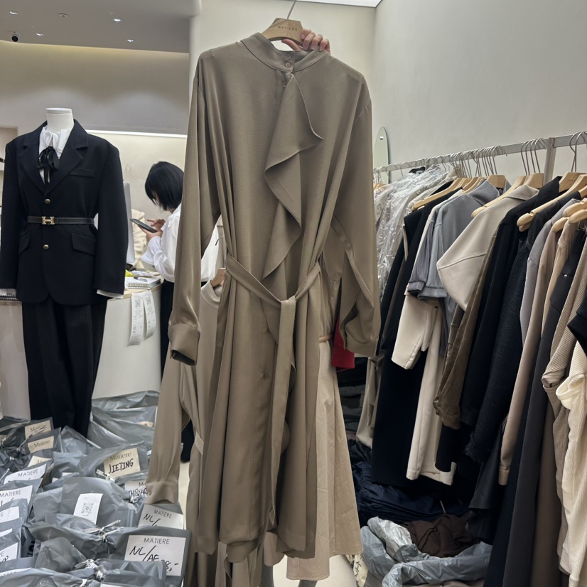 MATIERE韓國直郵㊣女士新款時尚真品職業25秋冬休閑熱賣連衣裙MATIERE連衣裙圖色1卡其色