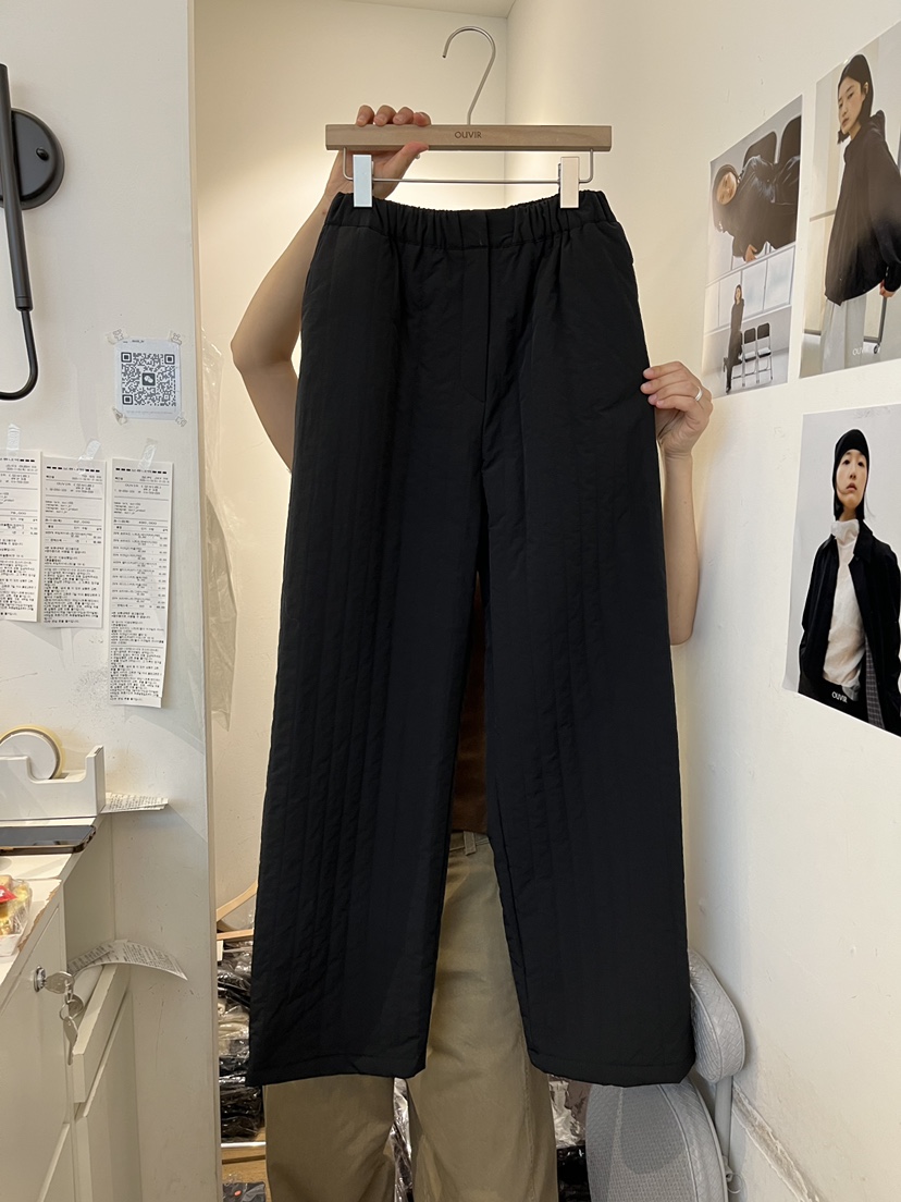 OUVIR東大門㊣代購女裝新款25秋冬推薦時尚職業休閑褲條紋棉O.V.R/OUVIR休閑褲圖色2