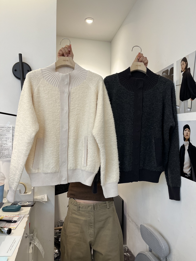 OUVIR東大門㊣直郵女裝新款推薦人氣熱賣休閑針織衫高領開衫O.V.R/OUVIR針織衫