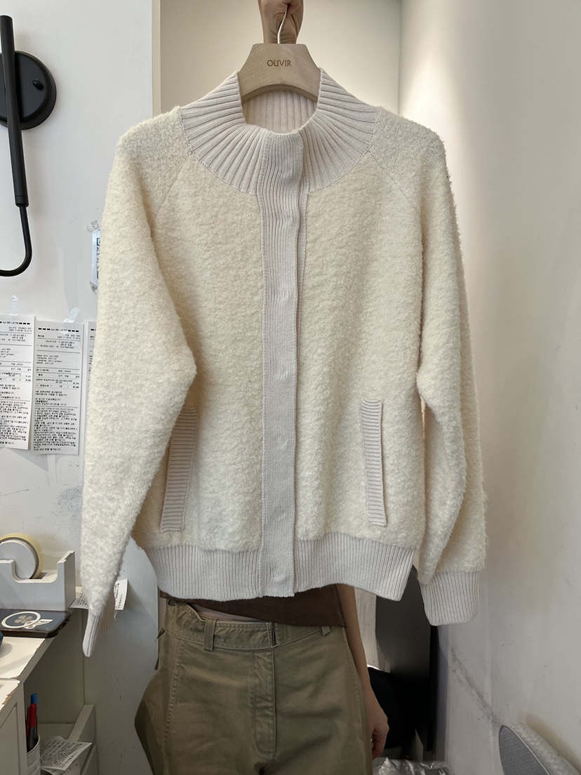 OUVIR東大門㊣直郵女裝新款推薦人氣熱賣休閑針織衫高領開衫O.V.R/OUVIR針織衫圖色1