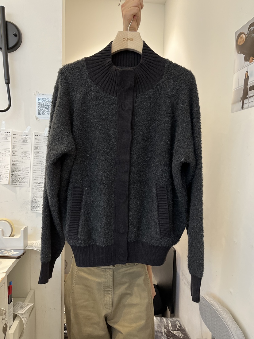 OUVIR東大門㊣直郵女裝新款推薦人氣熱賣休閑針織衫高領開衫O.V.R/OUVIR針織衫圖色2