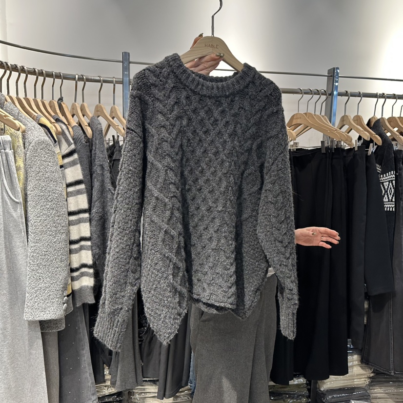 HABLE韓國直郵㊣女裝新品時尚25秋冬熱賣休閑人氣推薦針織衫HABLE針織衫圖色2