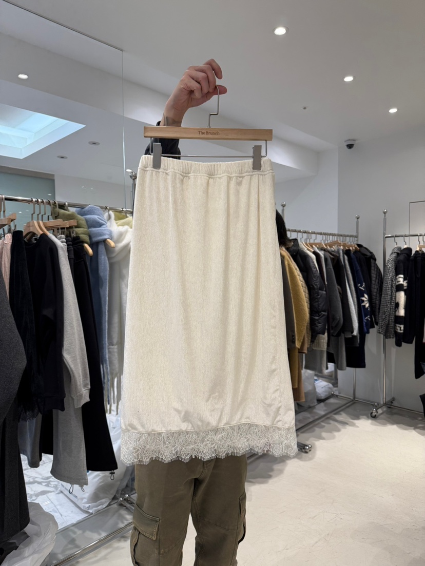 THE BRUNCH東大門㊣代購女士新款休閑職業半身裙中短裙蕾絲THE BRUNCH半身裙/中短裙