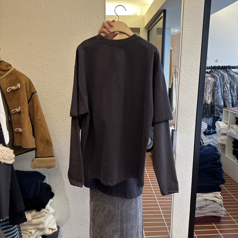 CHOI-L東大門㊣直郵女士新品真品職業時尚熱賣長袖T恤假兩件CHOI長袖T恤