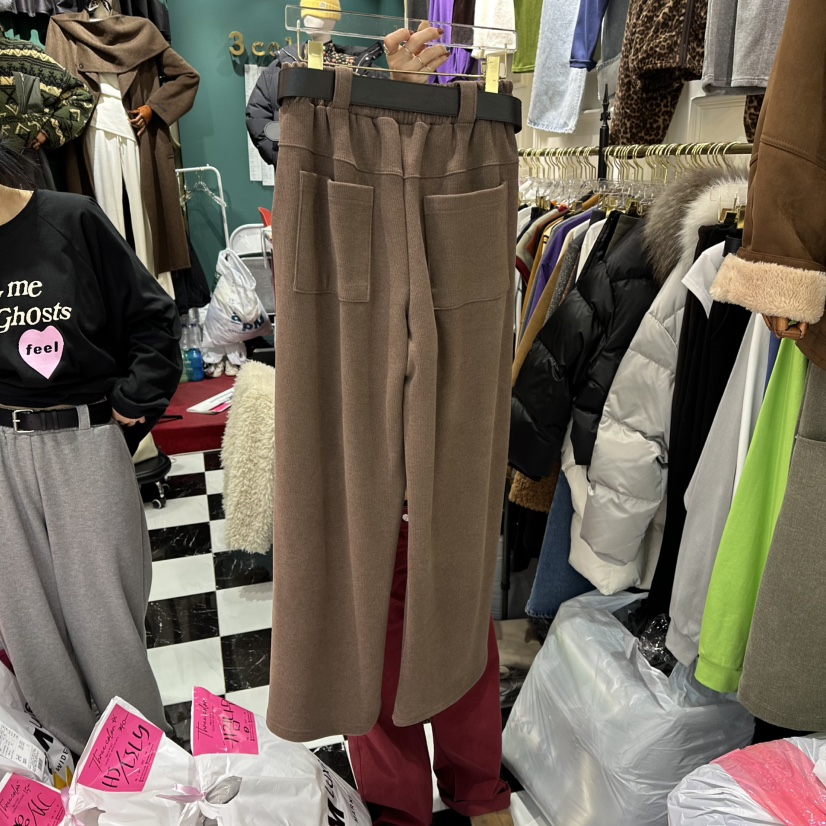 3COLOR韓國直郵㊣女裝新品休閑休閑褲含腰帶兔子Three color休閑褲