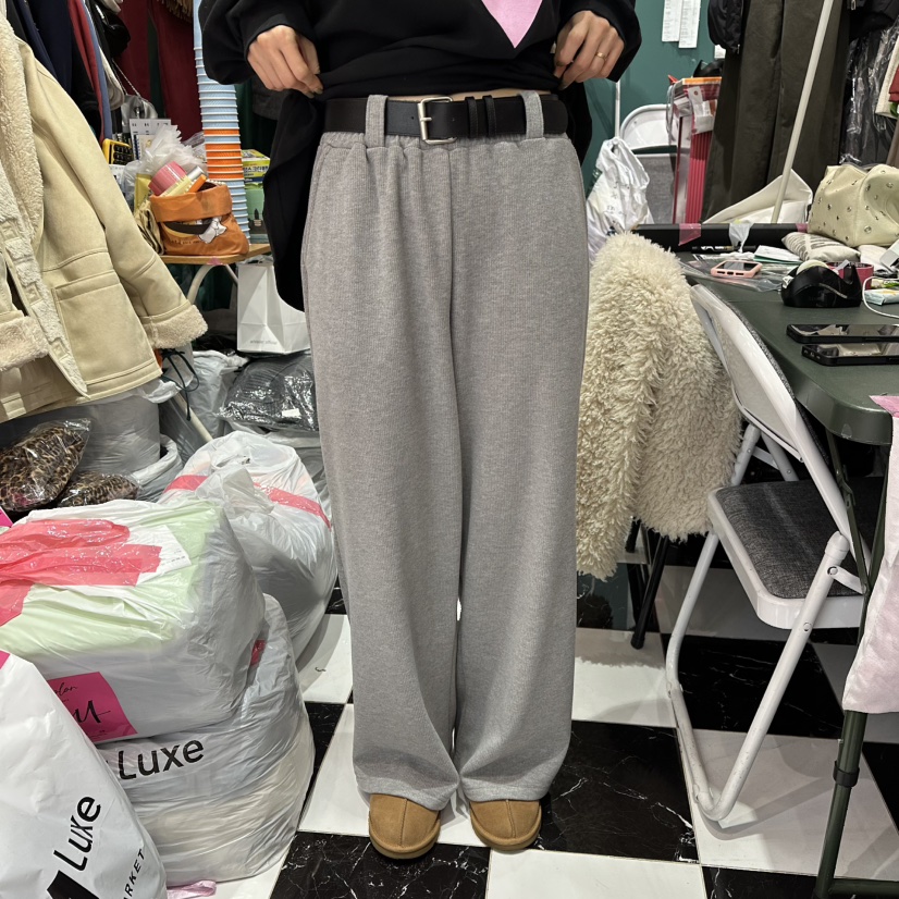 3COLOR韓國直郵㊣女裝新品休閑休閑褲含腰帶兔子Three color休閑褲圖色1