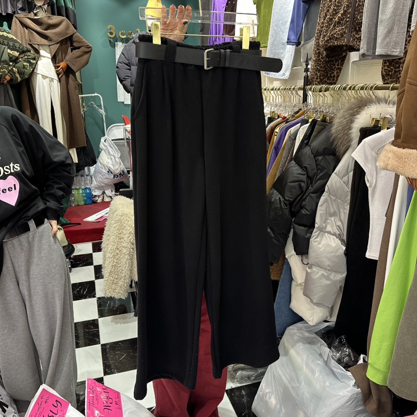 3COLOR韓國直郵㊣女裝新品休閑休閑褲含腰帶兔子Three color休閑褲圖色2