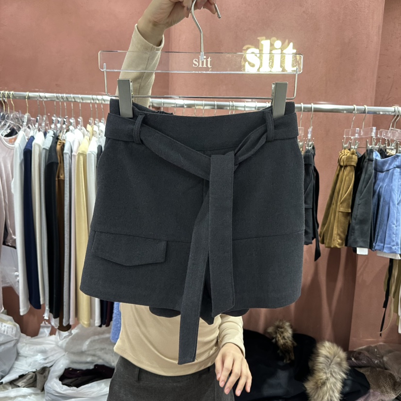 SLIT東大門㊣直郵女士新品熱賣職業25秋冬人氣時尚真品短褲SLIT短褲圖色2墨色