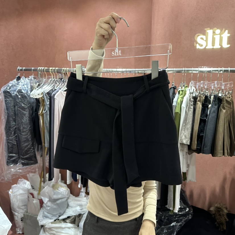 SLIT東大門㊣直郵女士新品熱賣職業25秋冬人氣時尚真品短褲SLIT短褲圖色3黑色