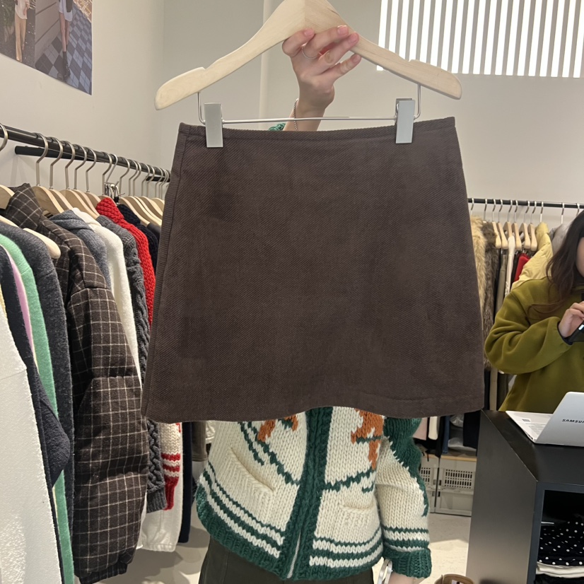 PLATE韓國代購㊣女裝新款推薦25秋冬時尚人氣休閑半身裙中短裙PLATE半身裙/中短裙圖色2