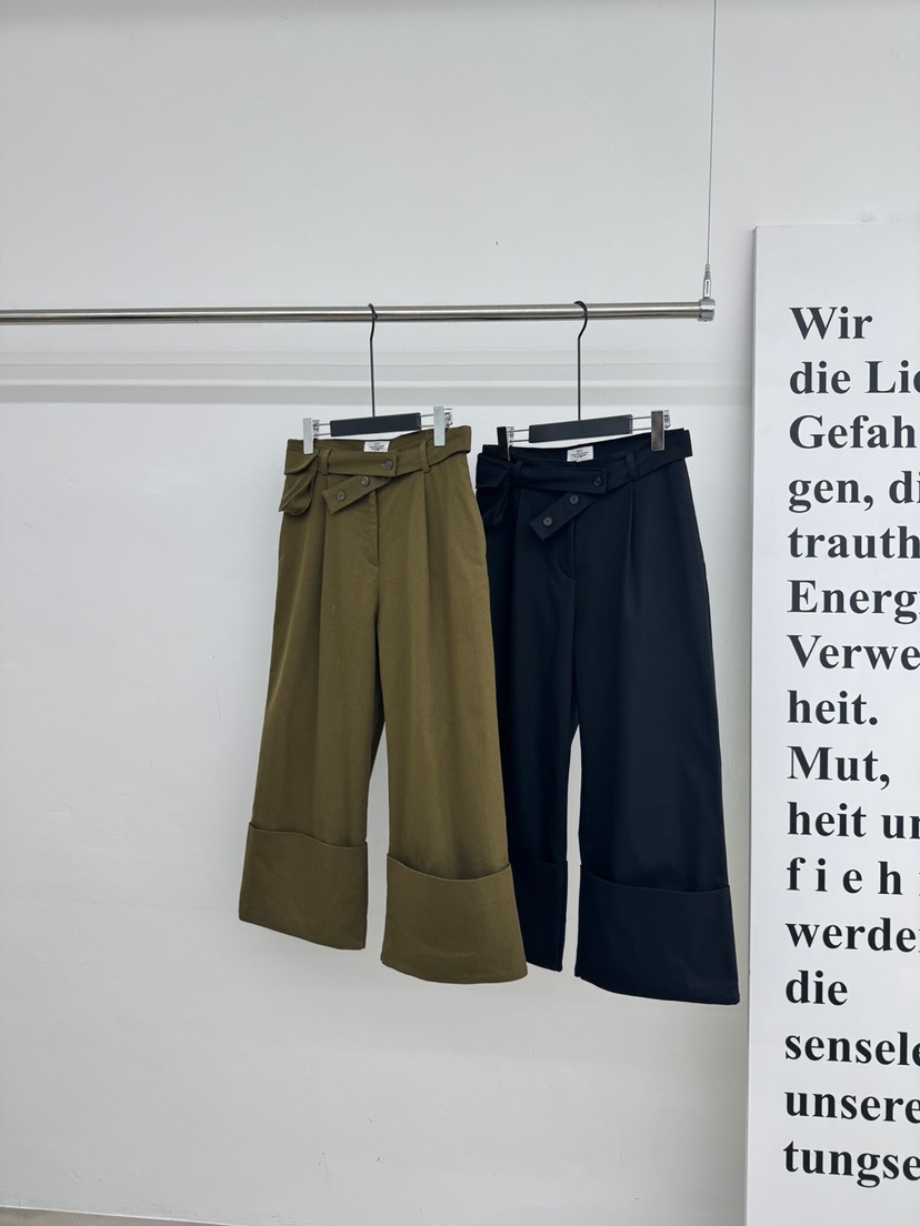 RED-A韓國代購㊣女士新品推薦職業人氣真品時尚休閑褲口袋RED-A休閑褲