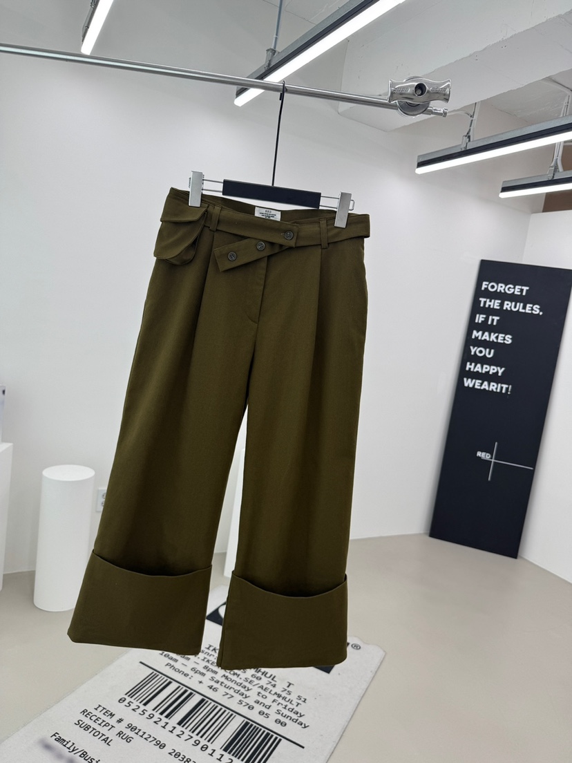 RED-A韓國代購㊣女士新品推薦職業人氣真品時尚休閑褲口袋RED-A休閑褲圖色1