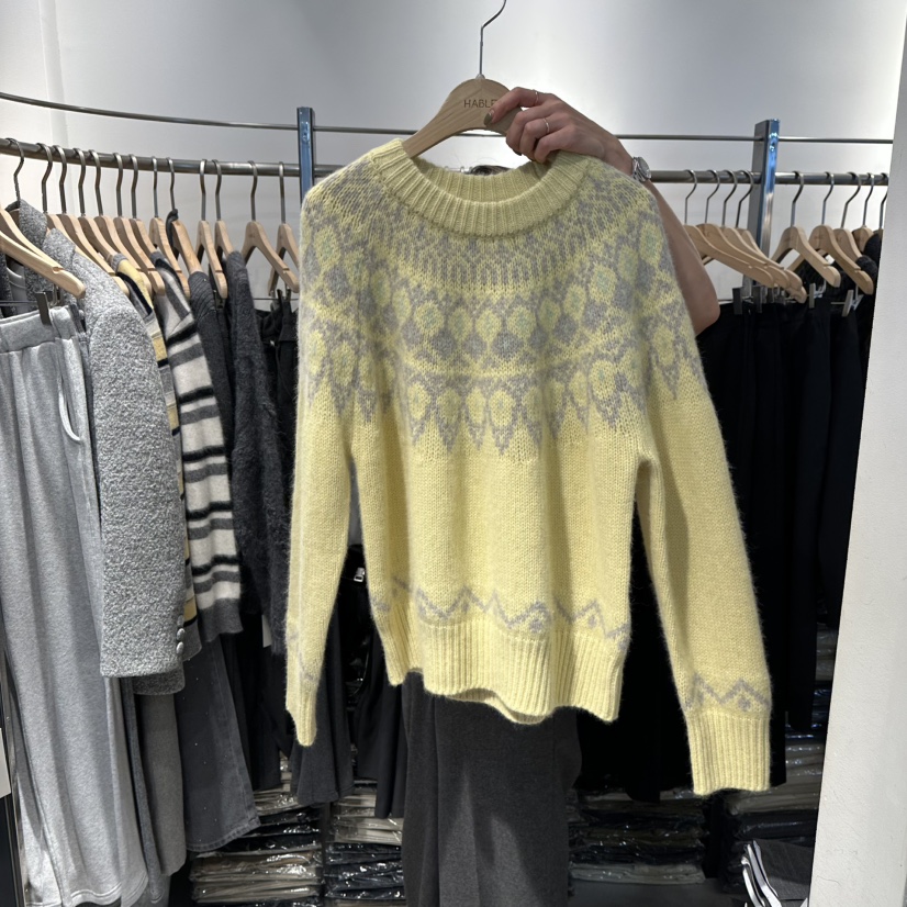 HABLE東大門㊣代購女士新款真品休閑時尚熱賣25秋冬人氣針織衫HABLE針織衫圖色1