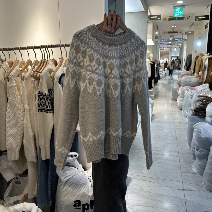 HABLE東大門㊣代購女士新款真品休閑時尚熱賣25秋冬人氣針織衫HABLE針織衫圖色2