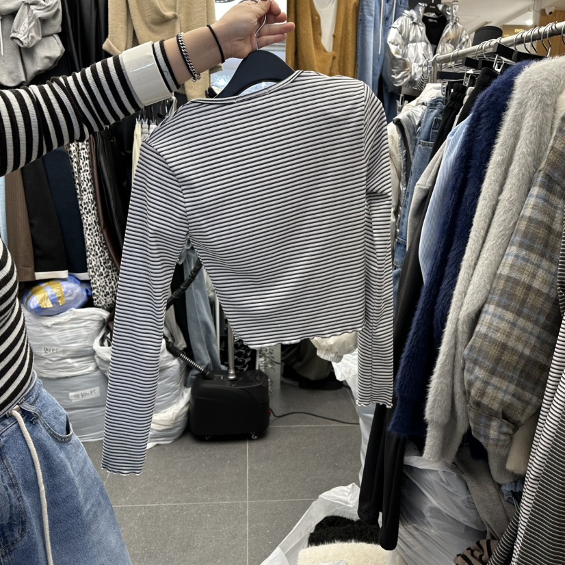 A-DEL韓國代購㊣女裝新品人氣時尚推薦25秋冬熱賣休閑長袖T恤A-DEL長袖T恤