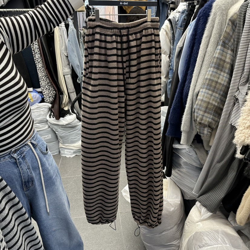 A-DEL東大門㊣直郵女士新品職業25秋冬休閑推薦休閑褲單排扣A-DEL休閑褲圖色1棕色