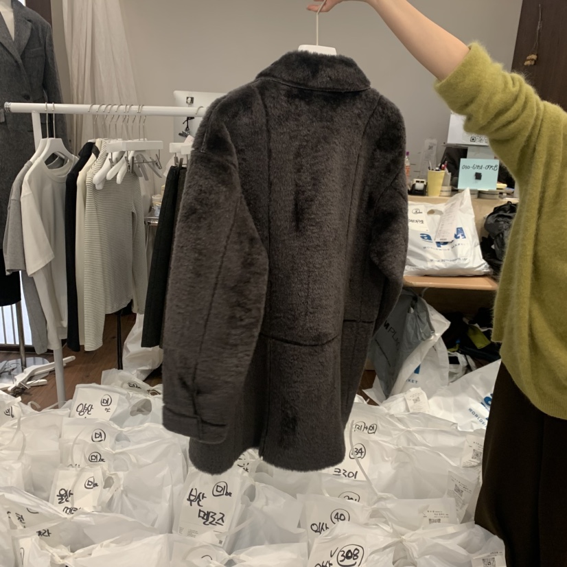 UNDERSTANDING東大門㊣代購女裝新款人氣職業中長款大衣兩面UNDERSTANDING中長款大衣