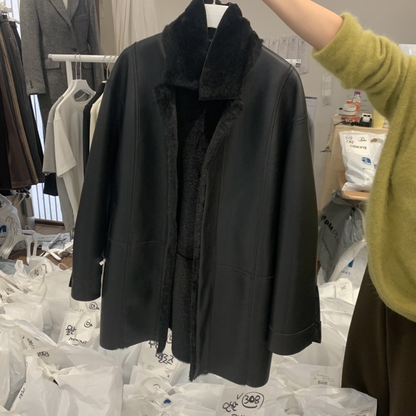 UNDERSTANDING東大門㊣代購女裝新款人氣職業中長款大衣兩面UNDERSTANDING中長款大衣圖色2