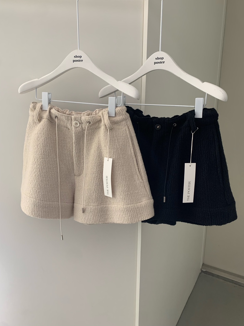 SHOP POSTER東大門㊣實拍女士新品推薦時尚熱賣真品短褲羊毛SHOP_POSTER短褲