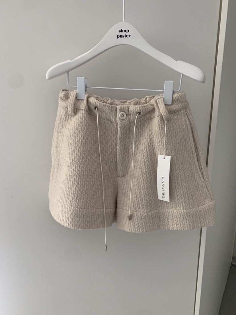 SHOP POSTER東大門㊣實拍女士新品推薦時尚熱賣真品短褲羊毛SHOP_POSTER短褲圖色1