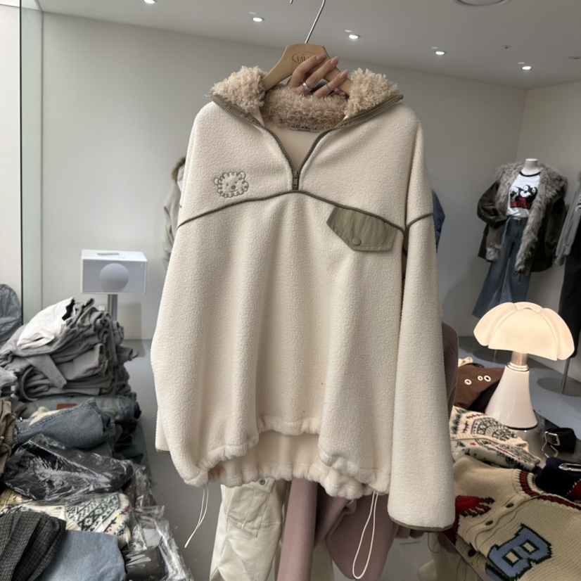 VAULT韓國代購㊣女士新品休閑人氣25秋冬真品職業衛衣連帽衫VAULT衛衣圖色1